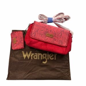Wrangler Red and Brown Women's Clutch Set